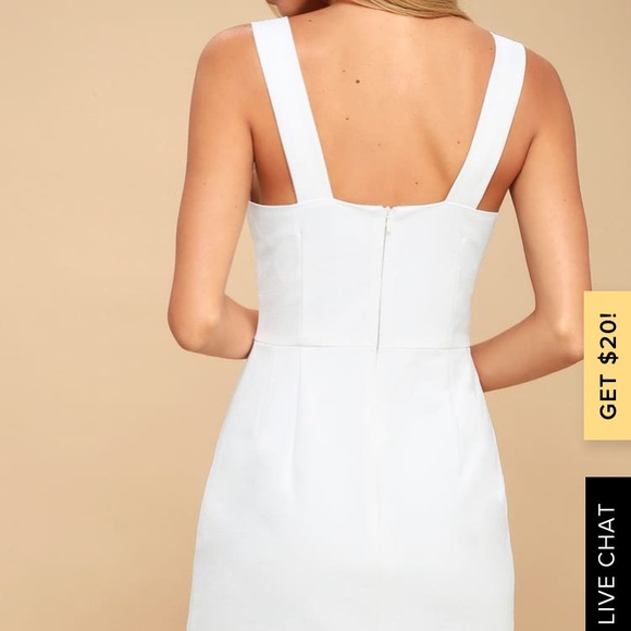 NWT MILA IVORY BUTTON-FRONT MINI DRESS - Picture 4 of 5